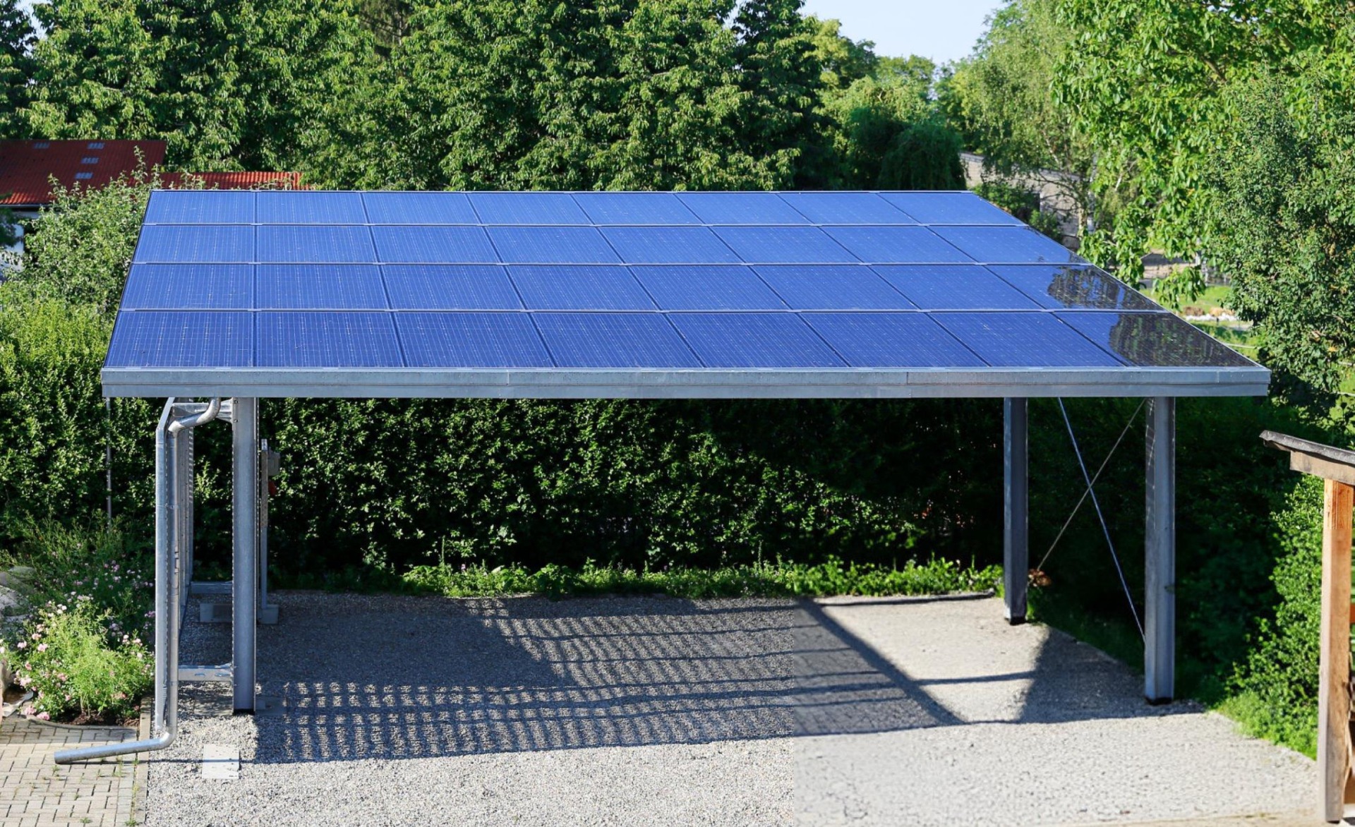 Solarcarport Ansicht von oben