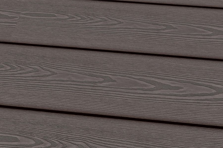 WPC Terrassendiele, Massivdiele, hellgrau Holzstruktur, 22 mm (Stärke) x 143 mm (Breite), 3D Oberfläche Länge 3,60 m