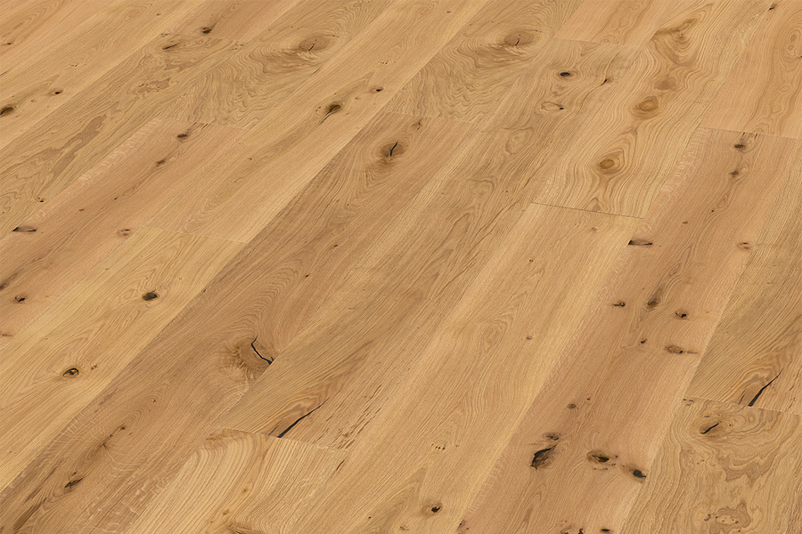 Fertigparkett, Landhausdiele Eiche astig „XL“, geölt, 15 (S) x 260 (B) x 2200 (L) mm (3,43m²/PE)