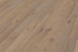 Fertigparkett, Landhausdiele Eiche astig, geräuchert, weiß geölt, 15 (S) x 189 (B) x 1860 (L) mm (2,81m²/PE)