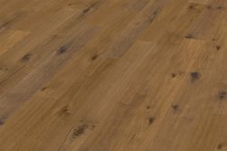 Fertigparkett, Landhausdiele Eiche astig, geräuchert, Rohoptik, geölt, 15 (S) x 189 (B) x 1860 (L) mm (2,81m²/PE)