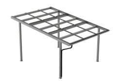 Bausatz Carport Singular, Aluminium ohne Solarmodule für 1 PKW, Caportmaße: 3571 mm (B) x 3040 mm (H) x 5268 mm (T) für bis zu 9 Module (Maße 1134 mm x 1722 mm x 30 mm)