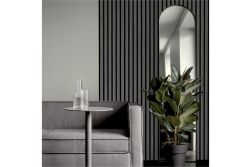 Akustikpaneele, schallabsorbierend, Eiche dunkel, 18 mm (S) x 560 mm (B), FSC 100%, TSUD-COC-001718-ZZ, in den Längen 1,20 m und 2,44 m