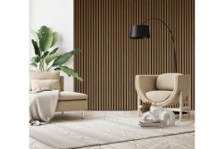 Akustikpaneele, schallabsorbierend, Eiche geölt, 18 mm (S) x 560 mm (B), FSC 100%, TSUD-COC-001718-ZZ, in den Längen 1,20 m und 2,44 m