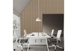 Akustikpaneele, schallabsorbierend, Eiche hell, 18 mm (S) x 560 mm (B), FSC 100%, TSUD-COC-001718-ZZ, in den Längen 1,20 m und 2,44 m 