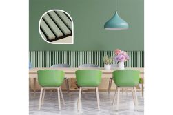 Akustikpaneele, schallabsorbierend, grün auf schwarzem Filz, verfügbare Breite: 40 cm und 60 cm, Längen: 60 - 150 cm