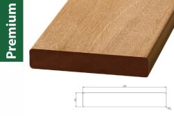 Bangkirai Premium KD, beidseitig glatt gehobelt 25 x 145 mm in den Längen 2,44 m / 2,74 m / 3,05 m / 3,36 m / 3,66 m