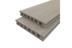 WPC Terrassendiele, coextrudiert, Hohlkammerdiele, grau, 23 x 138 mm, in den Längen 3 m und 4 m