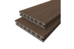 WPC Terrassendiele, coextrudiert, Hohlkammerdiele, braun, 23 x 138 mm, in den Längen 3 m und 4 m