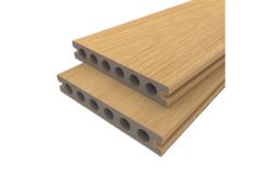 WPC Terrassendiele, coextrudiert, Multicolor, Hohlkammerdiele, Farbe: Red Cedar, 23 x 138 mm in den Längen 3 m / 4 m