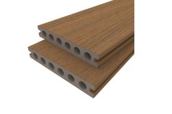 WPC Terrassendiele, coextrudiert, Hohlkammerdiele, teak, 23 x 138 mm, in den Längen 3 m und 4 m