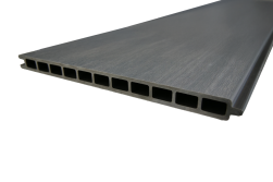 Einzelelement WPC Coex. Zaun / Sichtschutz / Steckzaun, 20 x 283 x 1790 mm, beidseitig stark gebürstet, Modulares Zaunsystem, in grau (Serie WoodoSylt)