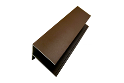 Alu F-Profil, Aluminium, farbbeschichtet, 6,5 cm (B) x 85 mm (H) x 3,0 m (L),  (passend für Serie WE30 / WE56) - Farbe IPE