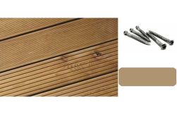 Komplettset Lärche Terrasse in 3 m, 4 m oder 5 m bestehend aus Terrassendielen, Unterkonstruktion und Terrassenschrauben