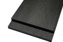 WPC Massivdiele WoodoKorsika, 18 (S) x 249 (B) mm, anthrazit, einseitig 3D Holzoptik / einseitig gebürstet in 4 und 5 m, beidseitig begehbar