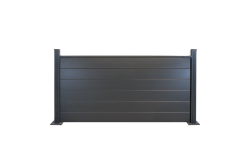 Komplettset Aluminium Zaun / Sichtschutz / Steckzaun / RAL 7016, 915 mm (Höhe) x 20 mm (Stärke), in den Breiten 1800 mm oder 2500 mm verfügbar, inkl. Abschlussprofil (Serie Fehmarn ohne Pfosten)