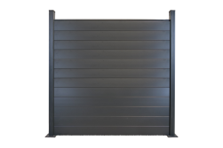 Komplettset Aluminium Zaun / Sichtschutz / Steckzaun / RAL 7016, 1830 mm (Höhe) x 20 mm (Stärke), in den Breiten 1800 mm oder 2500 mm verfügbar, inkl. Abschlussprofil (Serie Fehmarn ohne Pfosten)
