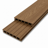 WPC Terrassendiele WoodoMykonos, Hohlkammer, braun, 25 mm (Stärke) x 145 mm (Breite), 3D Oberfläche in der Länge von 2,4 m und 4 m, stabiles 5-Kammer-System