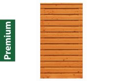 Premium Douglasie Sichtschutzzaun Holz, 98,5 cm (B) x 181 cm (H), Lamellenzaun - lasiert