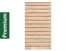 Premium Douglasie Sichtschutzzaun Holz, 98,5 cm (B) x 181 cm (H), Lamellenzaun, natur