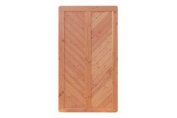 Premium Douglasie Sichtschutzzaun Holz, 98,5 cm (B) x 178,5 cm (H), Fischgrätmuster mit Mittelsträbe, verfügbar in Natur