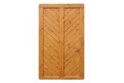 Premium Douglasie Sichtschutzzaun Holz, 98,5 cm (B) x 178,5 cm (H), Fischgrätmuster mit Mittelsträbe - lasiert