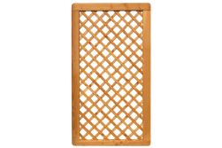 Premium Douglasie Sichtschutzzaun Holz, 98,5 cm (B) x 178,5 cm (H), Rankgitter diagonal - lasiert