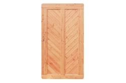 Premium Douglasie Gartentür, Sichtschutzzaun Holz, 100 cm (B) x 178,5 cm (H), Fischgrätmuster mit Mittelsträbe - natur