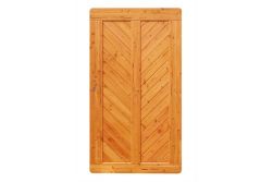 Premium Douglasie Gartentür, Sichtschutzzaun Holz, 100 cm (B) x 178,5 cm (H), Fischgrätmuster mit Mittelsträbe - lasiert