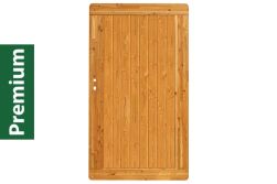 Premium Douglasie Gartentür, Sichtschutzzaun Holz, 100 cm (B) x 178,5 cm (H), Senkrechtfüllung - lasiert