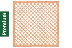 Premium Douglasie Sichtschutzzaun Holz, 178,5 cm (B) x 178,5 cm (H), Rankgitter diagonal - natur