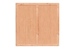 Premium Douglasie Sichtschutzzaun Holz, 178,5 cm (B) x 178,5 cm (H), Senkrechtfüllung mit Mittelsträbe - natur