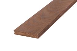 Thermoholz Terrassendielen, Esche, 20 mm (Stärke) x 132 mm (Breite), beidseitig glatt, rechtwinklig gekappt, Sortierung Select in den Längen 3,3 m / 3,6 m / 3,9 m (4 Stück / PE)