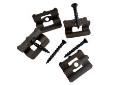 Verbindungsclips und Schrauben für Bambusterrassendielen mit seitlicher Nut (90 Stk. / Paket)