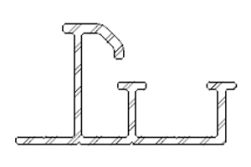 Alu Start-/Endprofil, 6 m lang (2 Stück) (Serie Twinson)