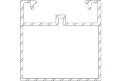 Twinson Alu-Trägerprofil, 50 (H) x 50 mm (B) in 6 m 