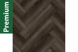 Premium 3D, 7 mm Fischgrät Klick Vinyl (SPC) mit antibakterieller Trittschalldämmung, Eiche dunkel, 592 x 148 mm, 0,55 mm Nutzschicht, (1,40 m² / Paket)