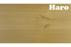 Haro Eiche Puro Weiss Rustico, Landhausdiele, 13,5 x 180 x 2200 mm, naturaLin plus Naturöl Oberfläche, Natürliche bis lebhafte Holzstruktur mit größeren Astanteilen, weiß geölt (Serie 4000 Art. 530395) (3,17 m²/Paket)