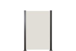 Glas Sichtschutz, Glaszaun Creme weiß Vollflächen Dekor 84 Höhe 120 cm, Breite 51,5 cm / 103 cm / 120 cm