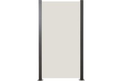 Glas Sichtschutz, Glaszaun Creme weiß Vollflächen Dekor 84 Höhe 180 cm, Breite 51,5 cm / 103 cm / 120 cm