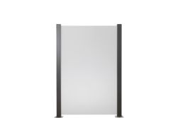 Glas Sichtschutz, Glaszaun Satinato Vollflächen Dekor 84 Höhe 120 cm, Breite 51,5 cm / 103 cm / 120 cm