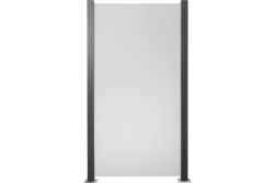 Glas Sichtschutz, Glaszaun Satinato Vollflächen Dekor 84 Höhe 180 cm, Breite 51,5 cm / 103 cm / 120 cm