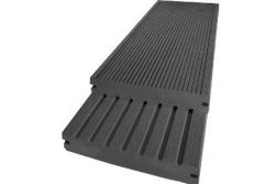 BPC Terrassendiele, Massivdiele WoodoSaba 20 x 145 mm, anthrazit, in den Längen 2,9 m / 4 m / 5 m