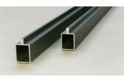 Universal WPC Zaun / Start- und Abschlussprofil anthrazit (2er Set mit Feder), 20 x 25 x 1805 mm (Serie WoodoCasblanca)