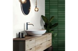 XXL Wandfliese SPC-Vinyl, Weiß, Hochglanz, wasserfeste Wandverkleidung für Küche und Bad, Wandpaneel mit Click-Verbindung, 1200 mm x 600 mm x 3,7 mm, (2,16 m² / Paket)