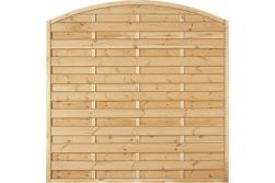Sichtschutzzaun Holz Bogen Kiefer/Fichte 180 x 180/160 cm (Serie Baltrum)