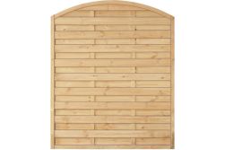 Sichtschutzzaun Holz Bogen Kiefer/Fichte 150 x 180/160 cm (Serie Baltrum)