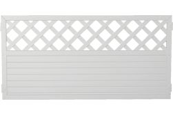 Sichtschutzzaun Kunststoff Gitter weiß 180 x 90 cm (Serie Juist)
