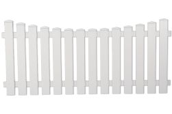 Vorgartenzaun Kunststoff weiß 180 x 80/70 cm (Serie Juist) 
