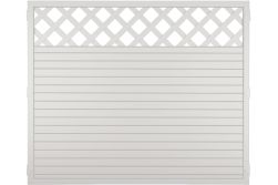 Sichtschutzzaun Kunststoff Gitter weiß 180 x 150 cm (Serie Juist)